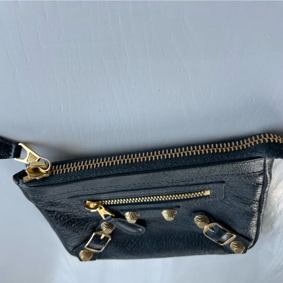 AUTHENTIC Balanciaga 
Anthracite Lambskin Leather Porte Monnaie Coin Purse - Picture 3 of 8